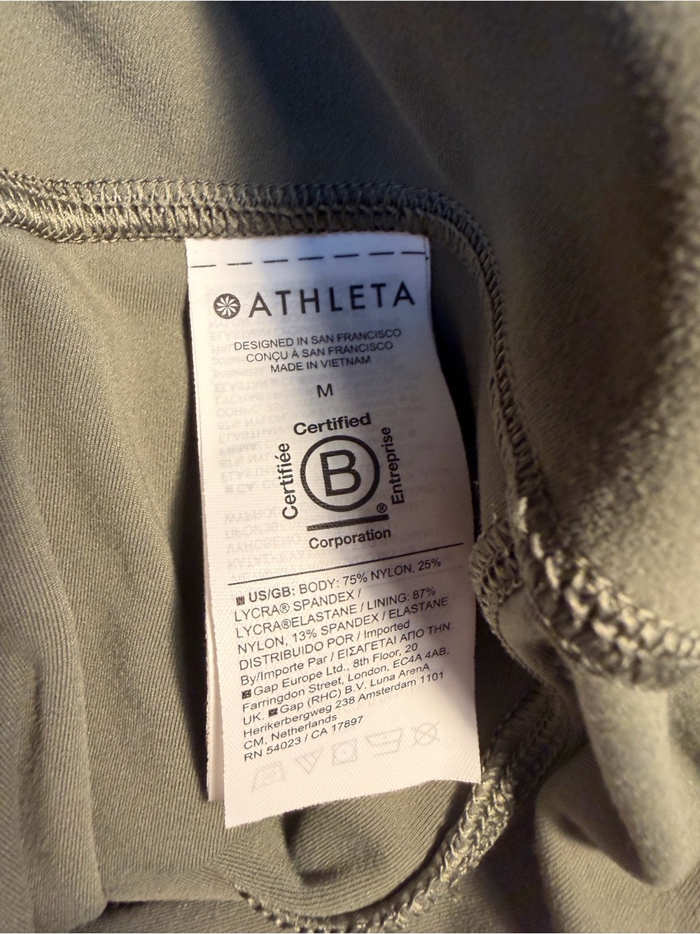 Athleta Olive Green Activewear Jumpsuit Medium - Picture 3 of 5